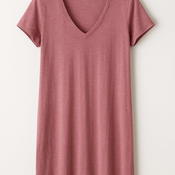 Universal Thread Pink V-Neck T-Shirt Dress – Size XL - Picture 3 of 4